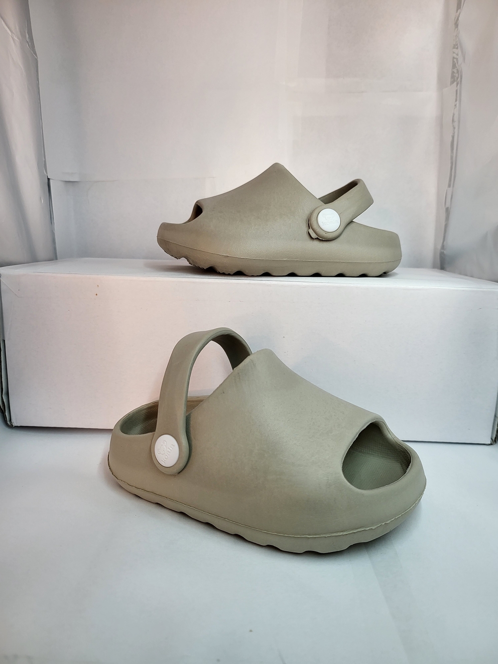 Koala Baby Beige Toddler Clogs Slip-On Shoes Adjustable Strap - Size 6